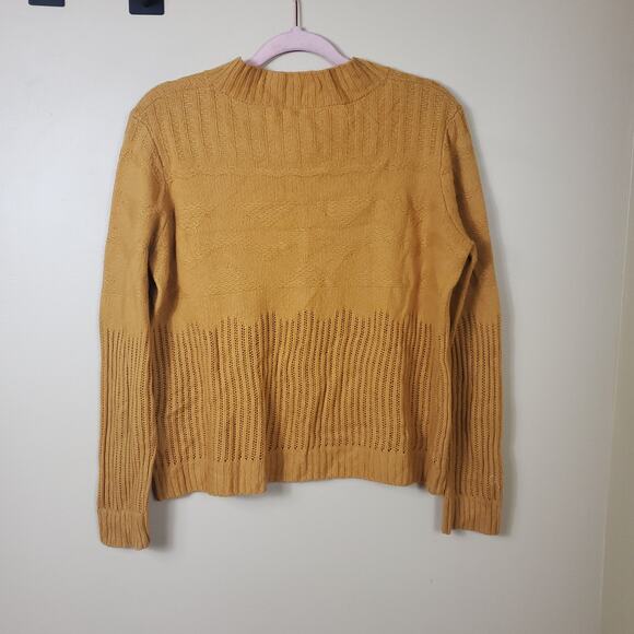 One Grey Day Murphy Pullover in Gold Wool Blend Size M - Picture 6 of 10